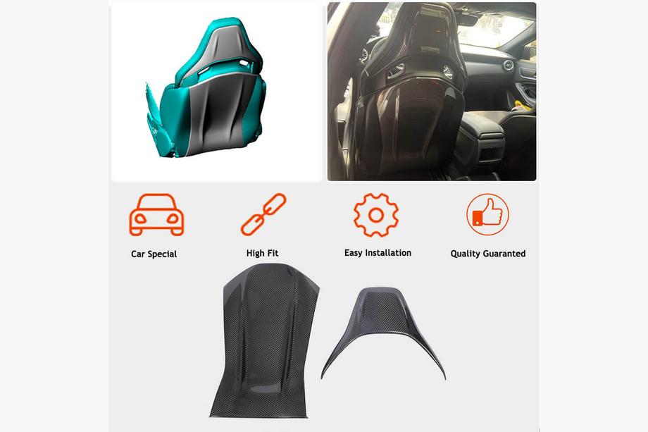 Mercedes A-class W176 2012-2018 Sitzauflagen aus Dry Carbon Foto 3