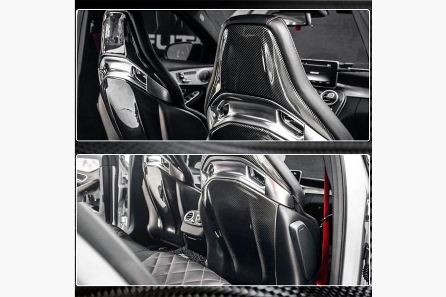 Mercedes A-class W176 2012-2018 Sitzauflagen aus Dry Carbon Foto 6