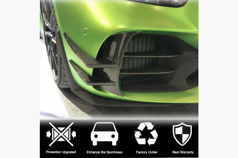 Mercedes AMG GT C190/R190 2014-2022 Frontstoßstangenaufsätze V1 (für GT R 2016-2019, Carbon) Foto 3