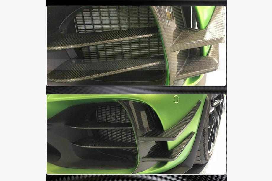 Mercedes AMG GT C190/R190 2014-2022 Frontstoßstangenaufsätze V1 (für GT R 2016-2019, Carbon) Foto 5