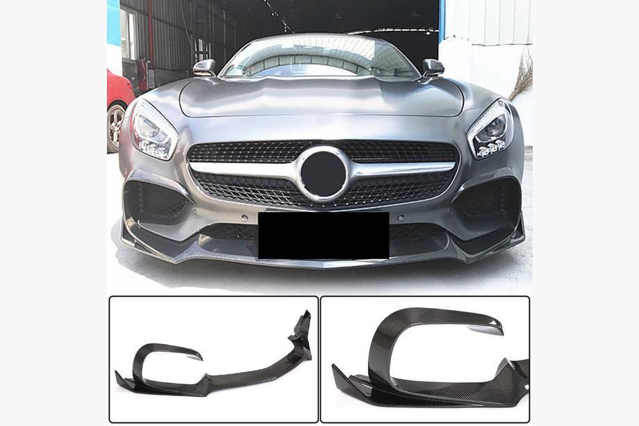 Mercedes AMG GT C190/R190 2014-2022 Frontstoßstange Lippe Aufsatz (für 2015-2017, Carbon) Image