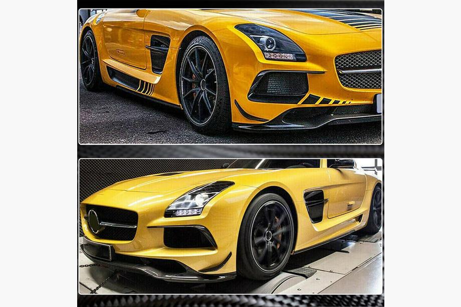 Mercedes SLS C197 2010-2014 Frontstoßstangen Flaps V1 Carbon Foto 4