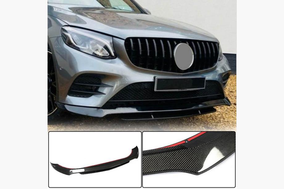 Mercedes GLC X253 2015-2022 Frontstoßstangen Lippe Aufsatz (für AMG-Line/GLC43 AMG, Carbon) Foto 1