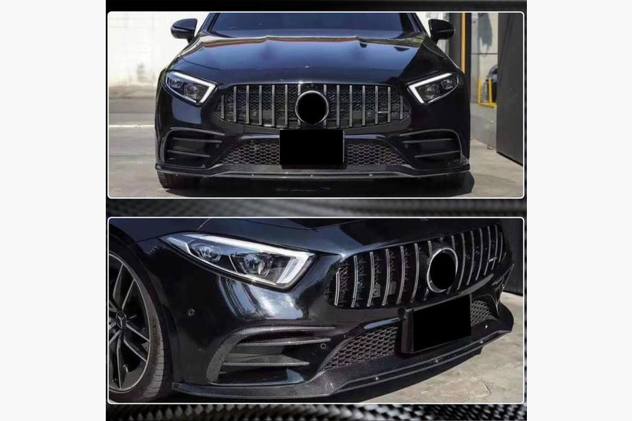 Mercedes CLS C257 2018- Frontstoßstange Lippe Aufsatz (für AMG/AMG-Line 2018-2020, Carbon) Foto 4