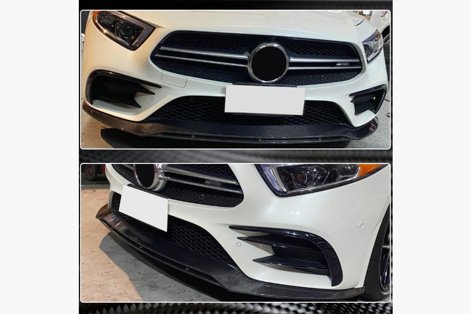 Mercedes CLS C257 2018- Frontstoßstange Lippe Aufsatz (für AMG/AMG-Line 2018-2020, Carbon) Foto 5