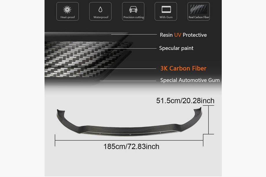 Mercedes CLS C257 2018- Frontstoßstange Lippe Aufsatz (für AMG/AMG-Line 2018-2020, Carbon) Foto 6
