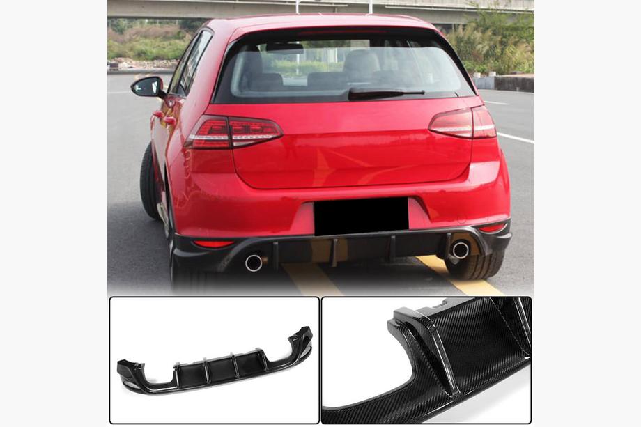 Volkswagen Golf 7/E-Golf 2012-2020 Heckdiffusor V2 (für Base/GTI HB 2012-2017, Carbon) Image