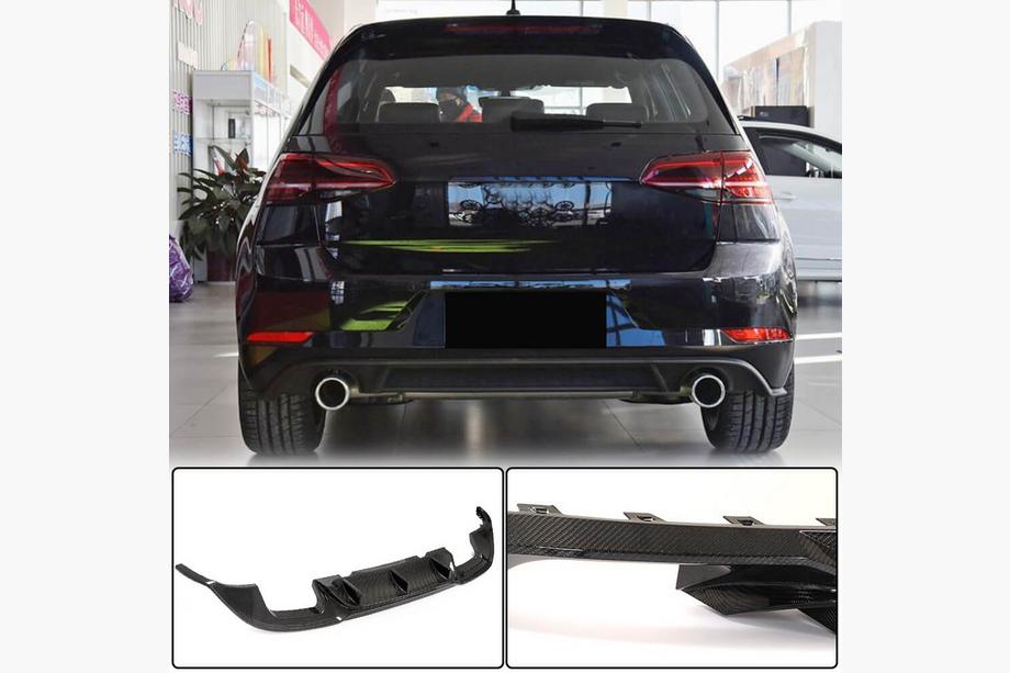 Volkswagen Golf 7/E-Golf 2012-2020 Heckdiffusor für Stoßstange (für Base/GTI HB 2017-2020, Carbon) Image