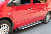 Mercedes Vito W638 1996-2003 Trittbretter Line (2 Stk., Aluminium) Foto 1