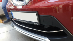 Nissan Qashqai 2014-2021 Edelstahl Abdeckung für vordere Stoßstange (2014-2017) Carmos - Türkischer Edelstahl Foto 3