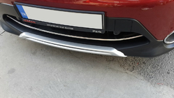 Nissan Qashqai 2014-2021 Edelstahl Abdeckung für vordere Stoßstange (2014-2017) Carmos - Türkischer Edelstahl Foto 4
