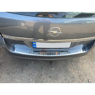 Heckstoßstangenschutz OmsaLine Glanz (SW, Edelstahl) Opel Astra H 2004-2013 Foto 4