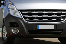 Renault Master 2011-2023 Chrom Abdeckungen für Nebelscheinwerfer (2 Stk., Edelstahl) Foto 4