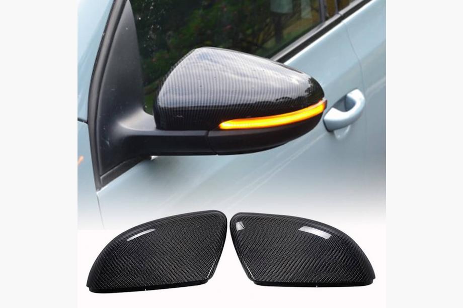 Volkswagen Golf 6 2008-2014 Spiegelabdeckungen (für HB 2010-2013, Carbon) Image