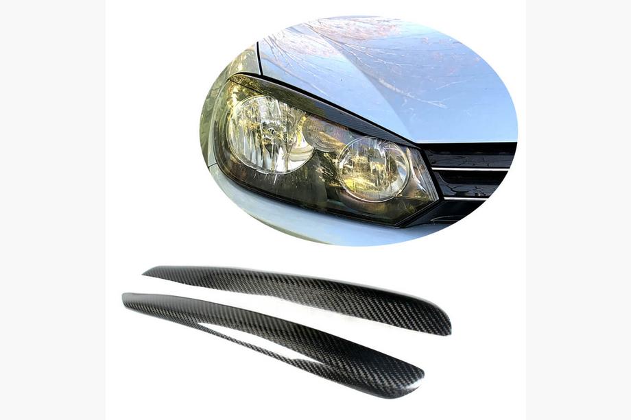 Volkswagen Golf 6 2008-2014 Scheinwerferblenden (für HB 2010-2013, Carbon) Image