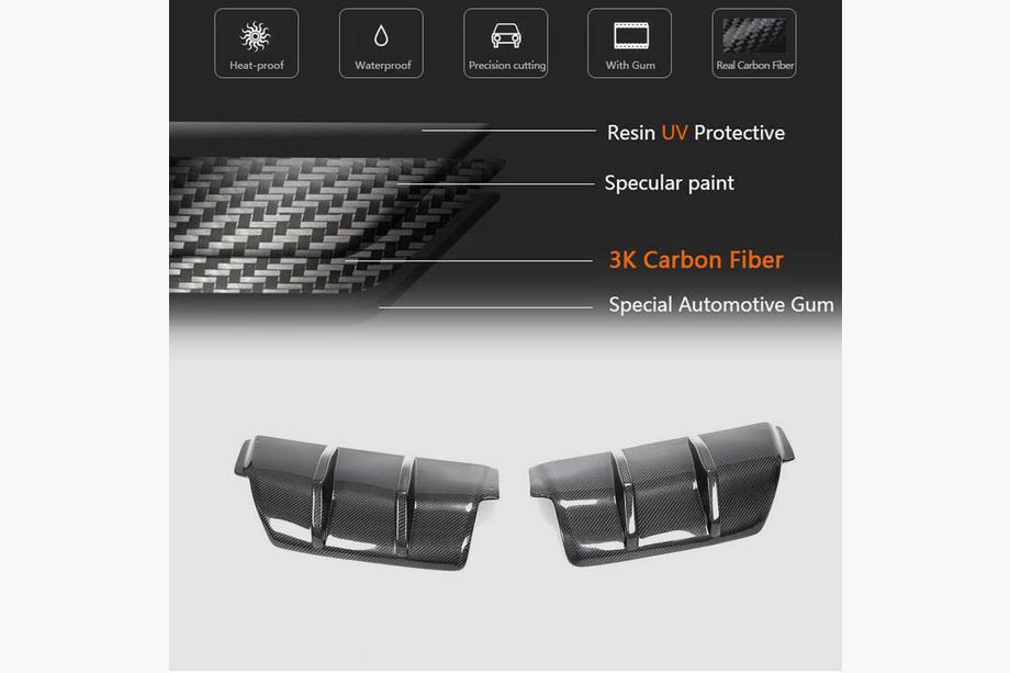 Volkswagen Golf 6 2008-2014 Heckdiffusor V2 für R/R20 HB 2010-2013, Carbon Foto 5