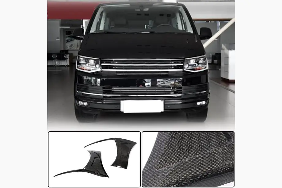 Volkswagen T6 2015-2024 Carbon Frontstoßstangen Abdeckungen (für 2015-2019) Image