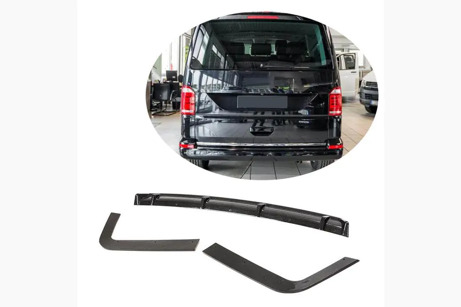 Volkswagen T6 2015-2024 Heckdiffusor Stoßstange (für 2015-2019, Carbon) Image