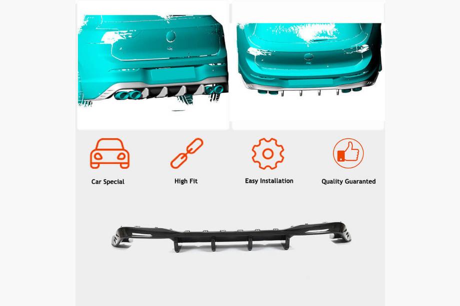 Volkswagen Golf 8 2019- Carbon Bodykit Komplettset (für R EU HB 2019-2024), Carbon Foto 6
