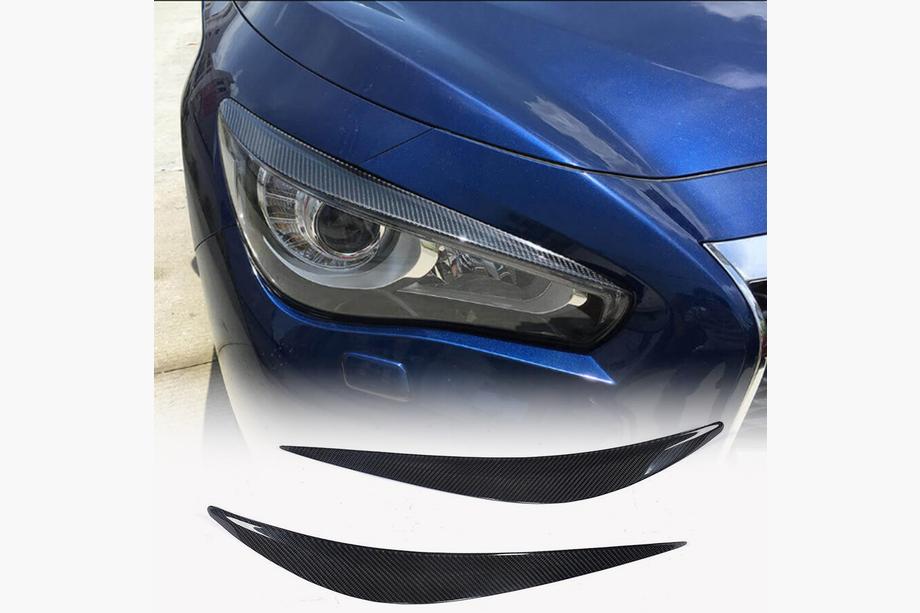 Infiniti Q50/Q60 2013-2024 Scheinwerferblenden (für Q50 2014-2017, Carbon) Image