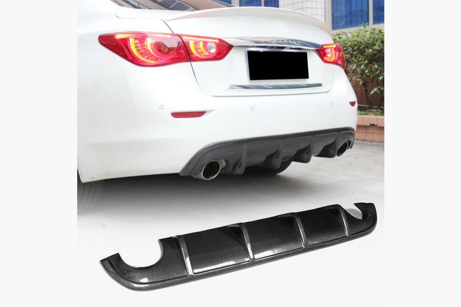 Infiniti Q50/Q60 2013-2024 Heckdiffusor V1 für Q50 Base/Sport 2014-2017, Carbon Foto 1
