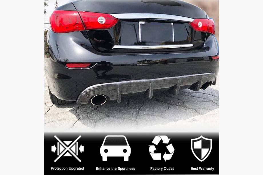 Infiniti Q50/Q60 2013-2024 Heckdiffusor V1 für Q50 Base/Sport 2014-2017, Carbon Foto 2