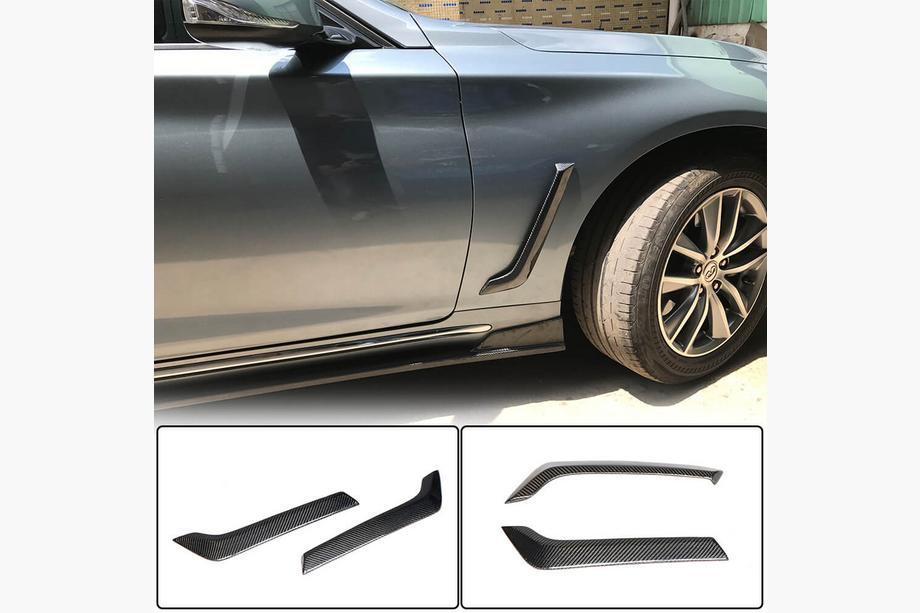 Infiniti Q50/Q60 2013-2024 Carbon Abdeckungen für vordere Kotflügel (für Q50 Base/Sport 2014-2020) Foto 1