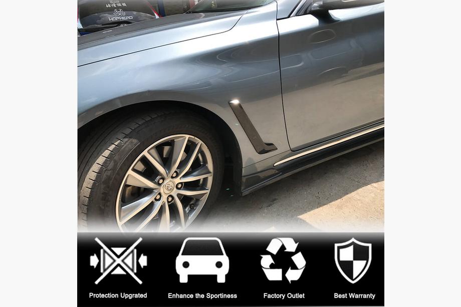 Infiniti Q50/Q60 2013-2024 Carbon Abdeckungen für vordere Kotflügel (für Q50 Base/Sport 2014-2020) Foto 2