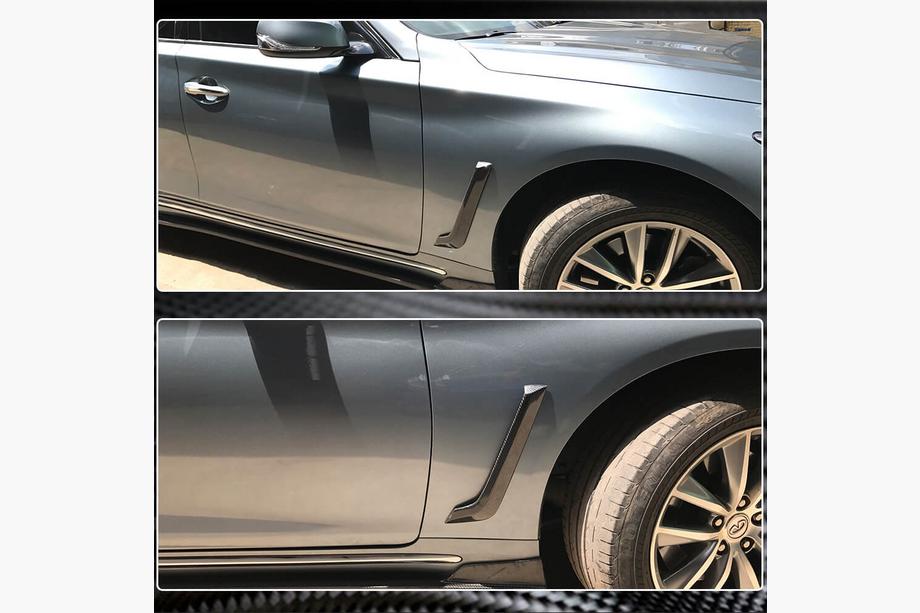 Infiniti Q50/Q60 2013-2024 Carbon Abdeckungen für vordere Kotflügel (für Q50 Base/Sport 2014-2020) Foto 4