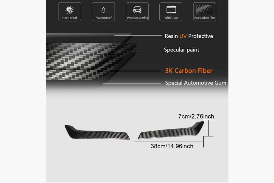 Infiniti Q50/Q60 2013-2024 Carbon Abdeckungen für vordere Kotflügel (für Q50 Base/Sport 2014-2020) Foto 5