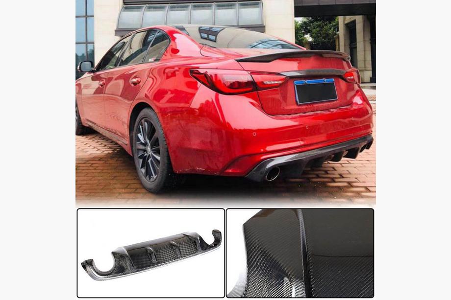 Infiniti Q50/Q60 2013-2024 Heckdiffusor V2 für Q50 Base/Sport 2018-2023 Carbon Foto 1