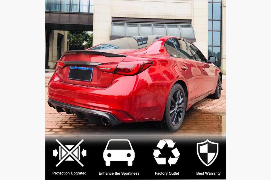 Infiniti Q50/Q60 2013-2024 Heckdiffusor V2 für Q50 Base/Sport 2018-2023 Carbon Foto 2