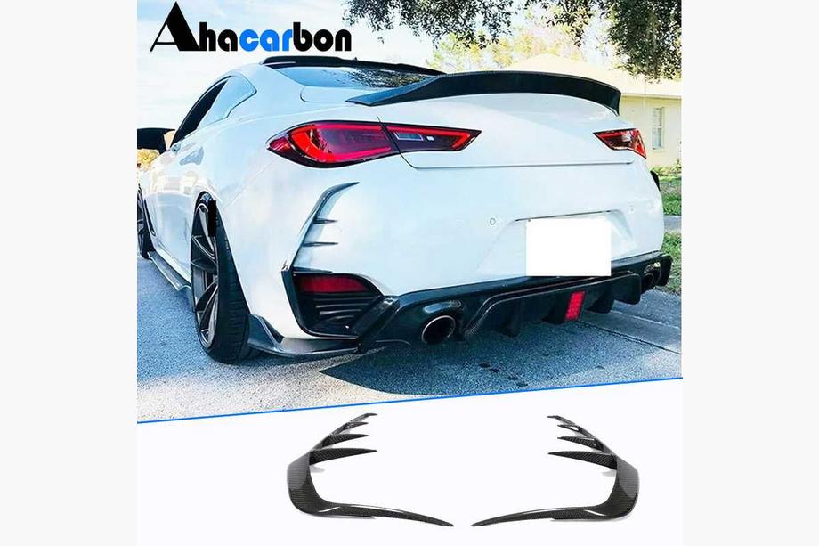 Infiniti Q50/Q60 2013-2024 Heckstoßstangenabdeckung (für Q60 2016-2022, Carbon) Image
