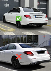 Mercedes E-class W213 2016-2023 Heckdiffusor mit Endrohren E63-Design Silber (für AMG/AMG-Line 2016-2020) Foto 8