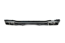 Mercedes E-class W213 2016-2023 Heckdiffusor mit Endrohrblenden E63-Desgin Silver (für AMG/AMG-Line 2020-2024) Foto 1