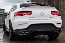 Mercedes GLC coupe C253 2016-2023 Heckdiffusor mit Endrohren Silber (Design AMG63) Foto 2