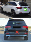 Mercedes GLC X253 2015-2022 Heckdiffusor mit Endrohren Silber (Design AMG63) Foto 7