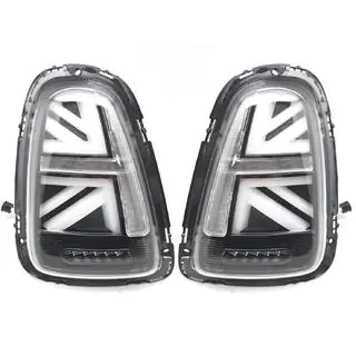 LED Rückleuchten im Union Jack Black V-2 Stil (2 Stk) Mini Cooper R56/57 2006-2014