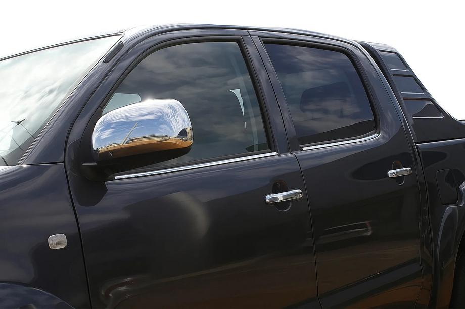 Toyota Hilux 2006-2015 Fensterleisten Chrom (4 Stk, Edelstahl) Carmos - Türkischer Edelstahl Image