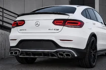 Mercedes GLC coupe C253 2016-2023 Heckdiffusor mit Endrohren Silber (Design AMG63 2020-2022) Foto 4