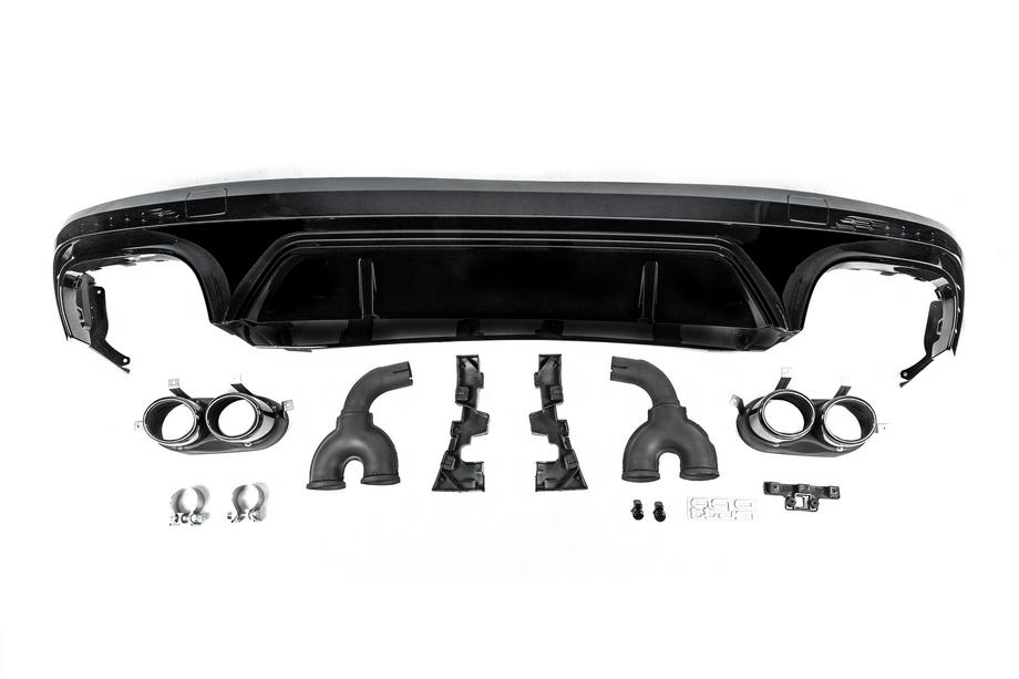 Audi Q5 2017-2025 Heckdiffusor SQ5-Style (2017-2020, mit schwarzen Endrohren) Image