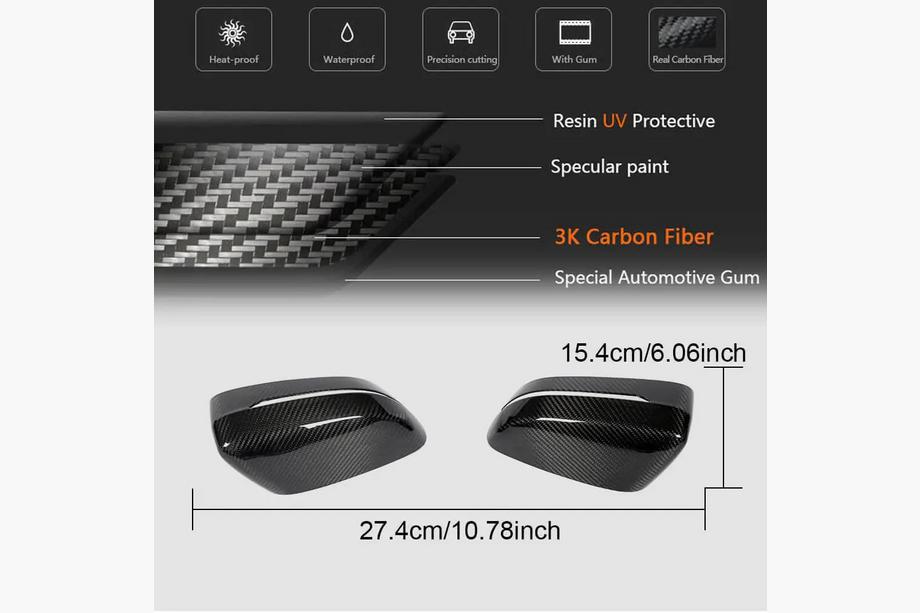 BMW 6 Series G32 2017- Spiegelabdeckungen M-Look V2 (Carbon) Foto 5