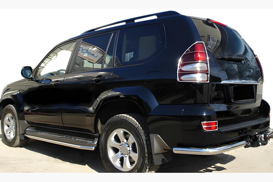 Toyota Land Cruiser Prado 120 2002-2009 Hintere Eckschutzrohre AK003 (2 Stk., Edelstahl) Image
