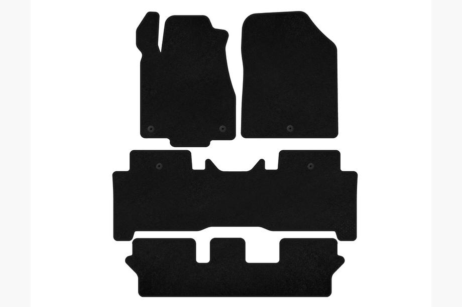 Acura MDX 2007-2013 Textil Fußmatten Premium (3 Reihen, Schwarz) Image