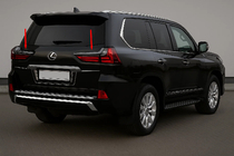 Lexus LX570/450d 2008-2022 Chrom Rückleuchten Abdeckungen BlackEdition (für 2016+) Foto 1