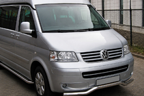 Volkswagen T5 Multivan 2003–2010 Frontschutzbügel Welle (Edelstahl) Foto 1