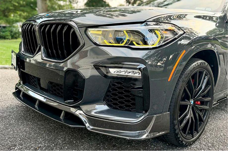BMW X6 G06 2019–2027 Frontstoßstange Lippe Carbon V1 (für M-Sport, 2018-2022) Image