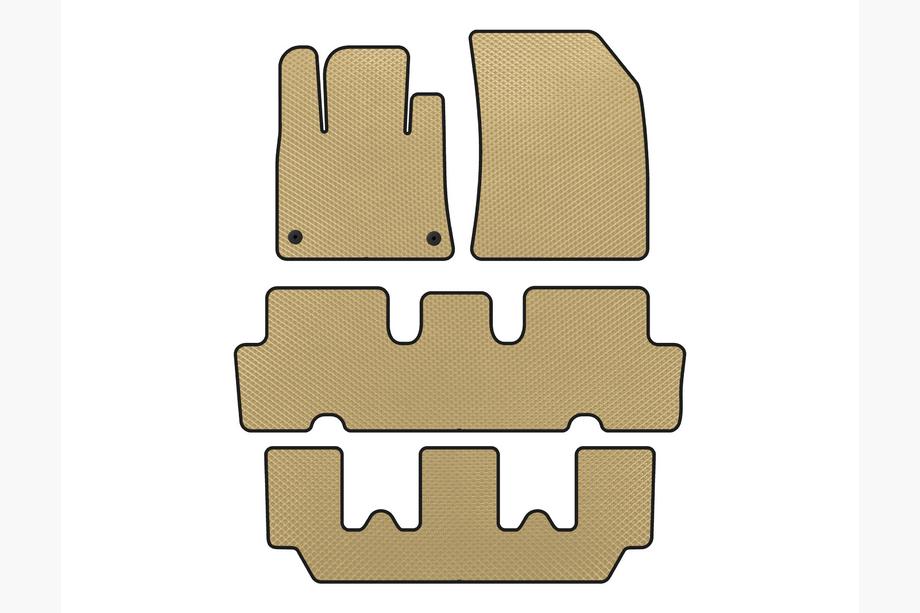 Citroen C-4 Picasso 2013–2022 EVA Fußmatten V1 (3 Reihen, Beige) Image