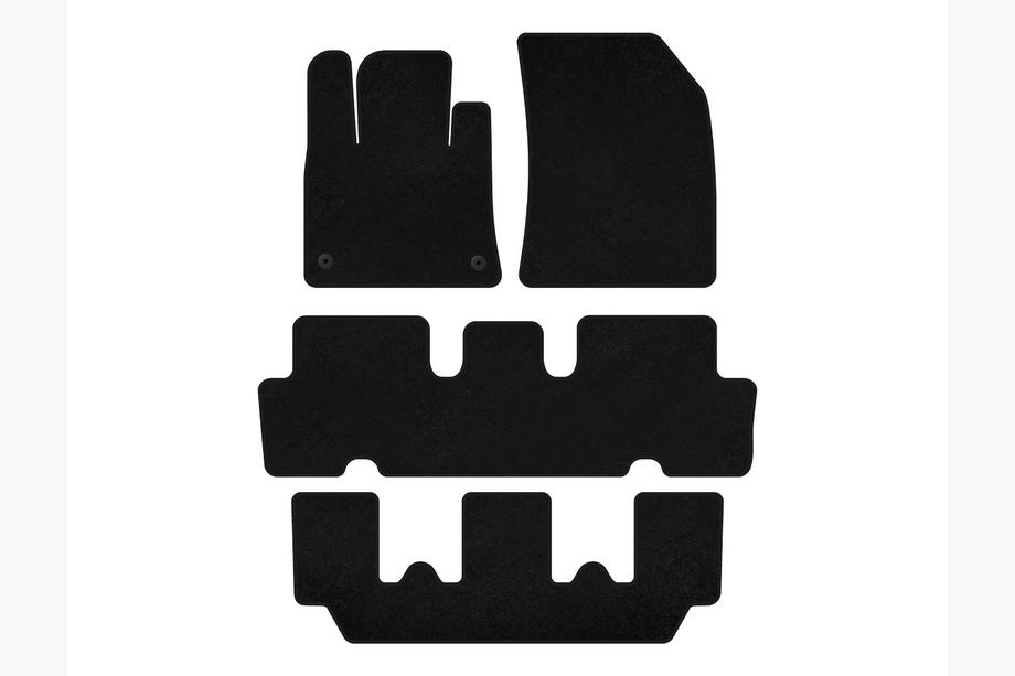 Citroen C-4 Picasso 2013–2022 Textil-Fußmatten Classic V1 (3 Reihen, Schwarz) Image