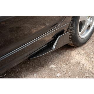 Universelle Flap Seitenschweller-Aufsätze Typ-D (2 Stk, Schwarz Glanz, ABS-Kunststoff) Foto 2